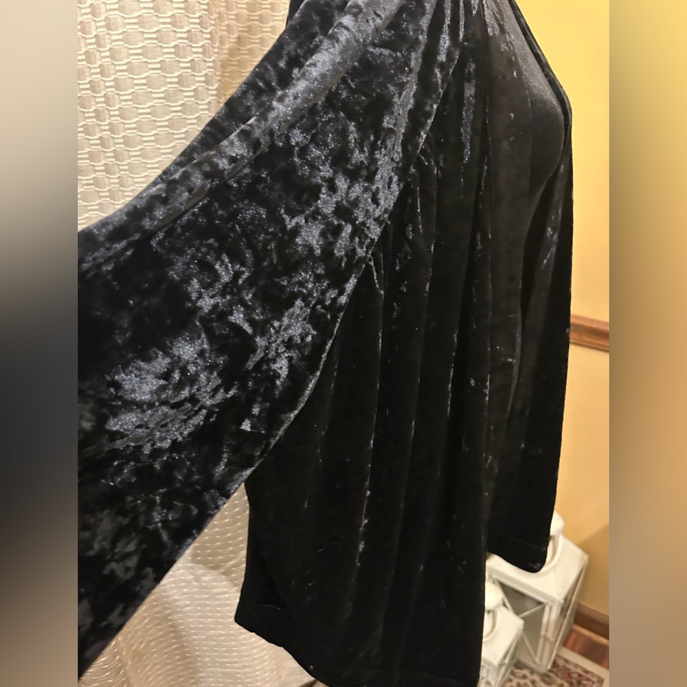 ODDY Anthropologie Black Velvet Garment - Picture 8 of 10